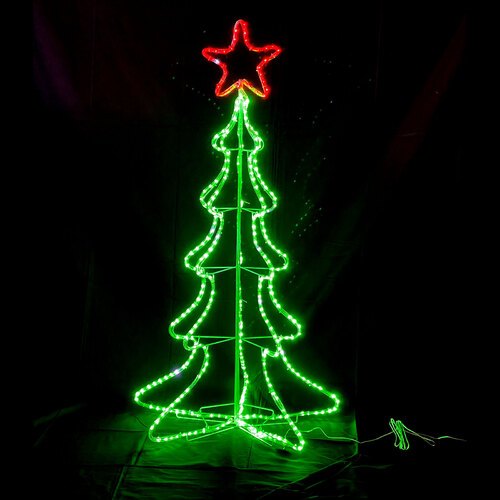 146cm Height LED Rope Light 3D Christmas Tree Green Red